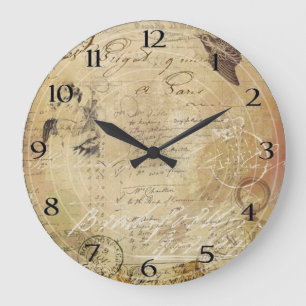 (Grande) horloge murale ronde vintage