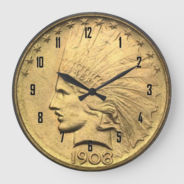 GRANDE HORLOGE RONDE 10 $ PIECE D'OR (Recto)