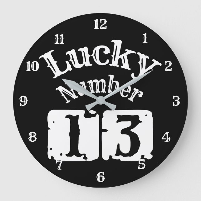 Grande Horloge Ronde 13 - Lucky Numéro 13 Chuck (Recto)