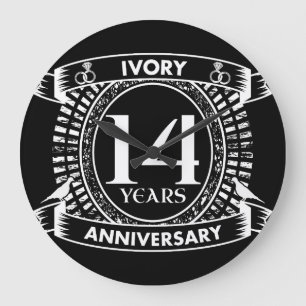 Grande Horloge Ronde 14E anniversaire de l'IVORY mariage