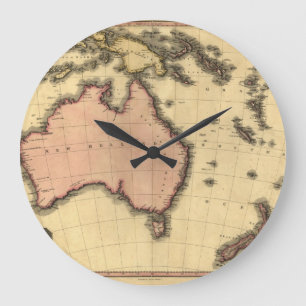 Grande Horloge Ronde 1818 Australasia Map - Australia, New Zealand