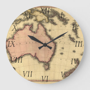 Grande Horloge Ronde 1818 Australasia Map - Australia, Nouvelle-Zélande