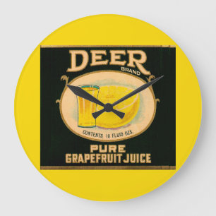 Grande Horloge Ronde 1930s Deer Brand Grapefruit Juice label