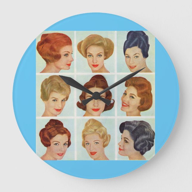 Grande Horloge Ronde 1960 s hairstyles grid (Recto)