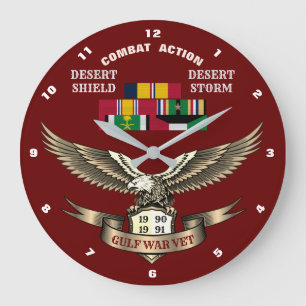 GRANDE HORLOGE RONDE 1 ÉTOILE DE CAMPAGNE PERSIAN GULF VETERANS