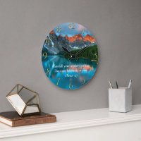 1 Pierre 5:7 belle vue sur le lac de la montagne