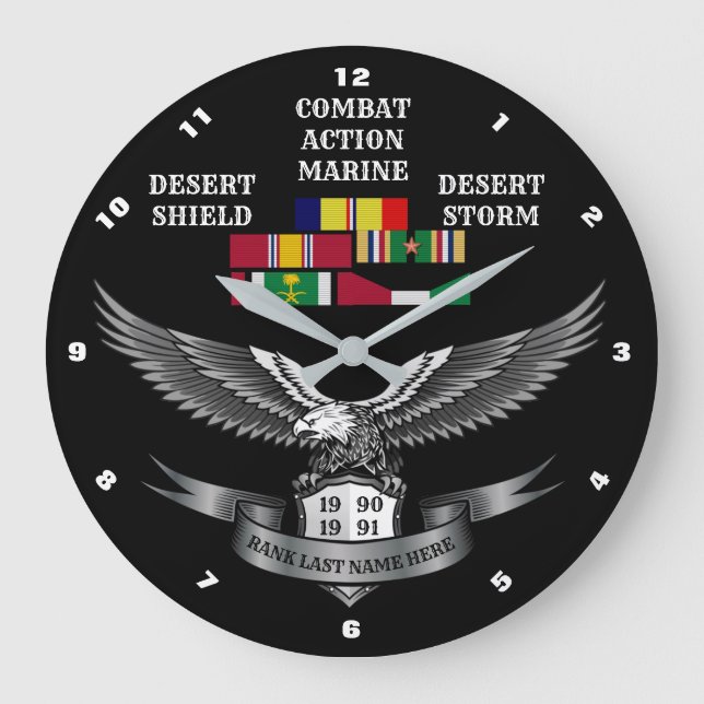 GRANDE HORLOGE RONDE 1 STAR COMBAT ACTION MARINE DESORM (Recto)