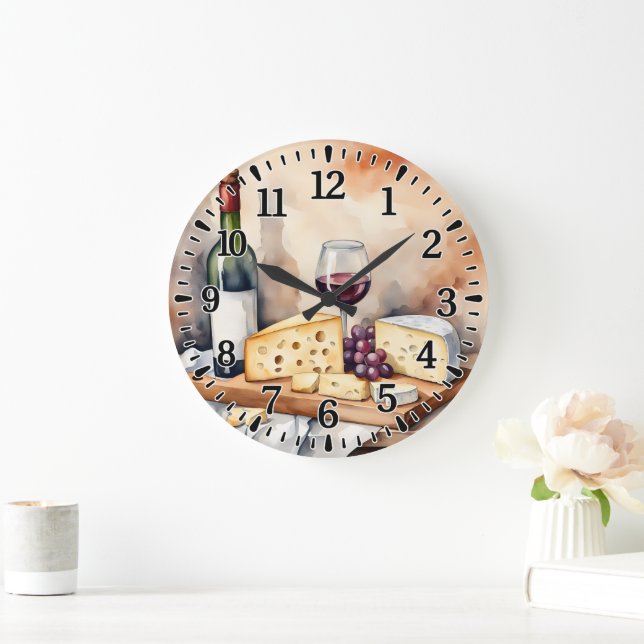 Grande Horloge Ronde #1 Vin et Fromage (Maison)