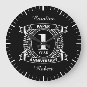 Grande Horloge Ronde 1ER mariage anniversaire crête en détresse