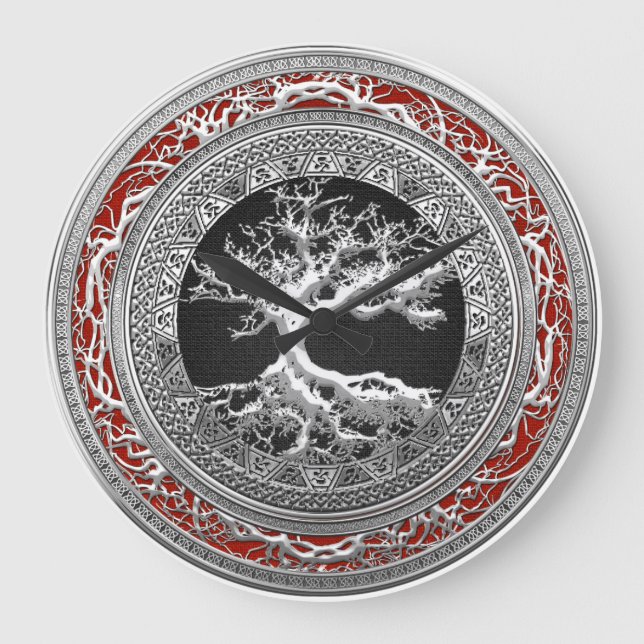 Grande Horloge Ronde [200] Treasure Trove : Celtic Tree of Life [Argent (Recto)