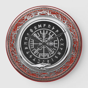 Grande Horloge Ronde [200] Vegvisir - Viking Silver Magic Runic Compass