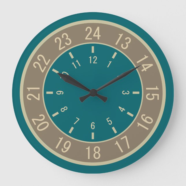 Grande Horloge Ronde 24-HOUR Custom wall clocks (Recto)