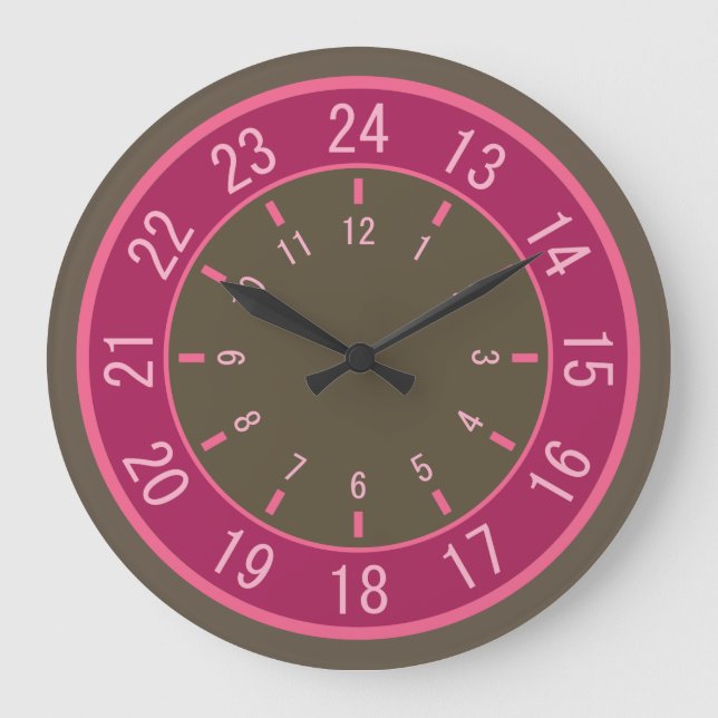 Grande Horloge Ronde 24-HOUR Custom wall clocks (Recto)