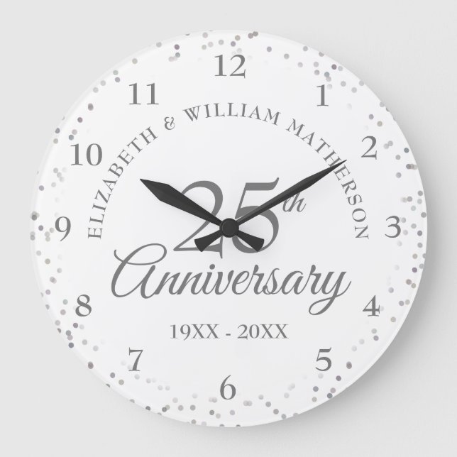Grande Horloge Ronde 25e anniversaire de la poussière d'argent (Recto)