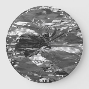 Grande Horloge Ronde 25e anniversaire de Mariage d'argent 1995 2020 Élé