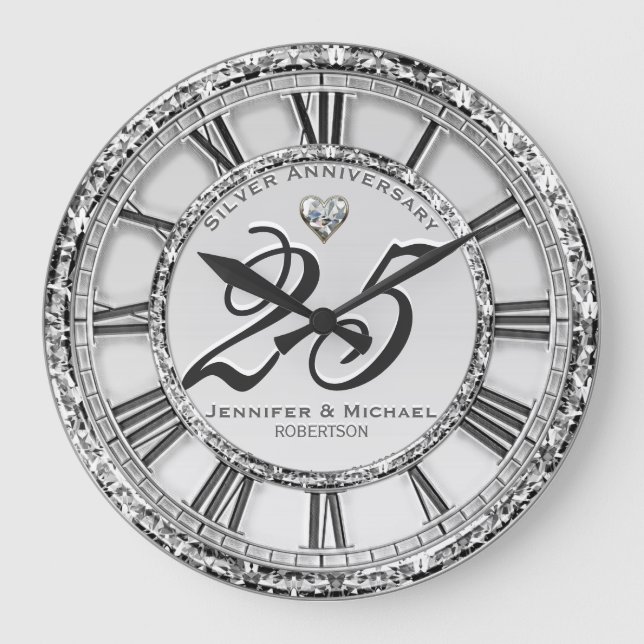 Grande Horloge Ronde 25e Silver Wedding Anniversary Large Clock (Recto)