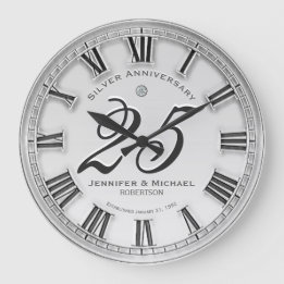 Grande Horloge Ronde 25ème anniversaire de mariage
