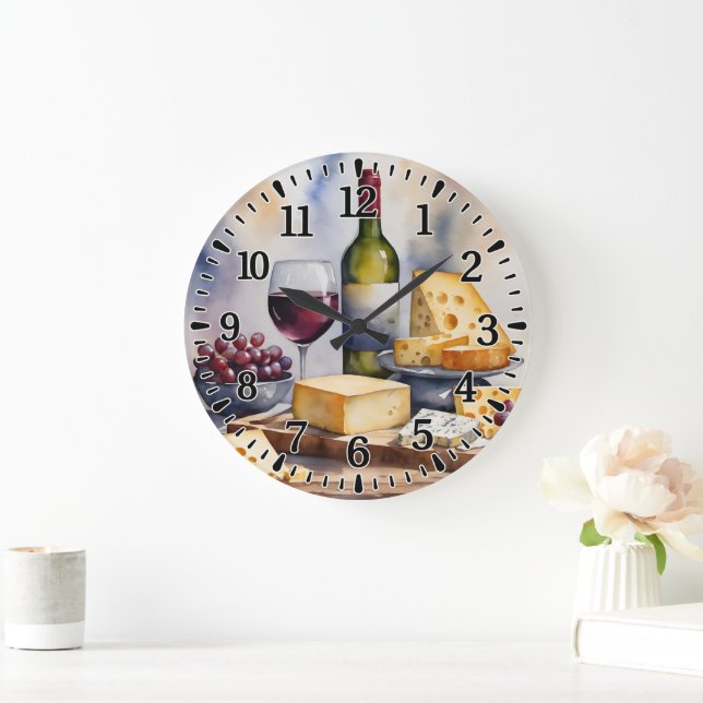 Grande Horloge Ronde #2 Vin et Fromage (Maison)