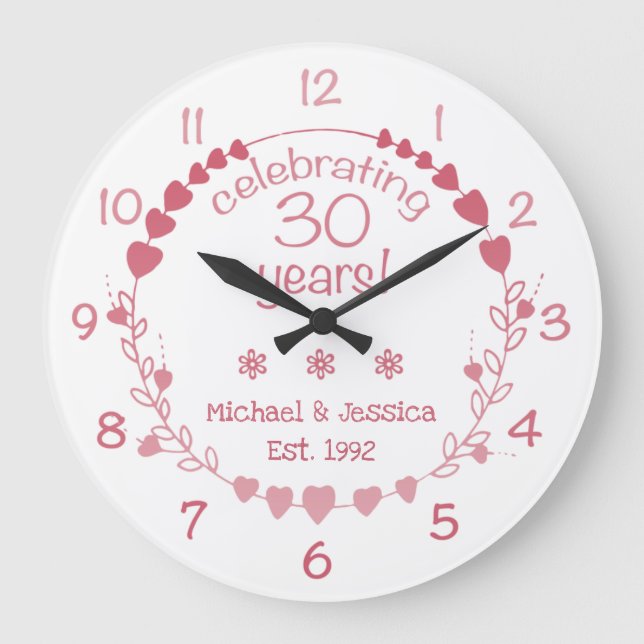 Grande Horloge Ronde 30e Wedding Anniversary Hearts (Recto)