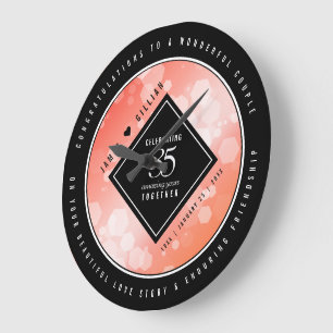 Grande Horloge Ronde 35e anniversaire de l'Mariage corallien