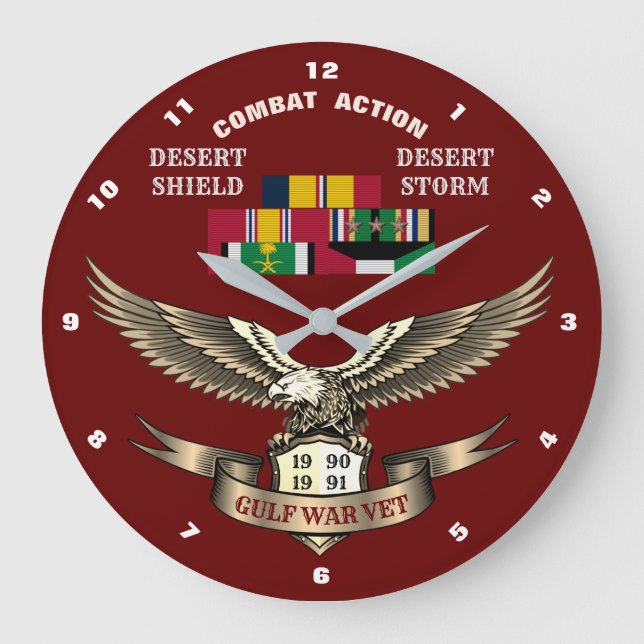 GRANDE HORLOGE RONDE 3 ÉTOILES DE CAMPAGNE PERSIAN GULF VETERANS (Recto)