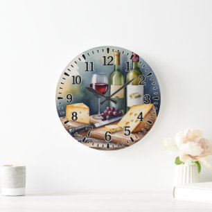 Grande Horloge Ronde #3  Vin et Fromage