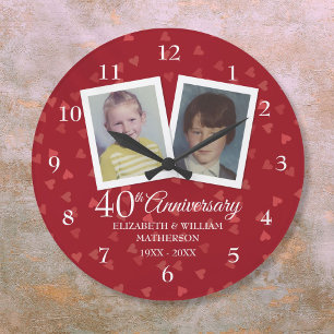Grande Horloge Ronde 40e Ruby Wedding Anniversary Childhood