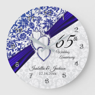 Grande Horloge Ronde 45e / 65e anniversaire du Mariage Sapphire