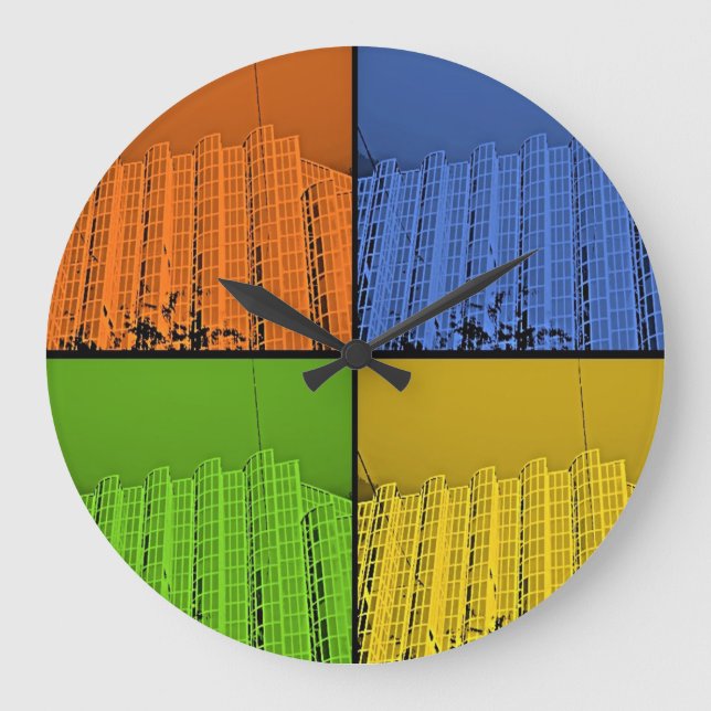 Grande Horloge Ronde 4 couleurs (Recto)