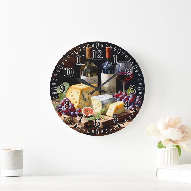 Grande Horloge Ronde #4  Vin et Fromage (Maison)
