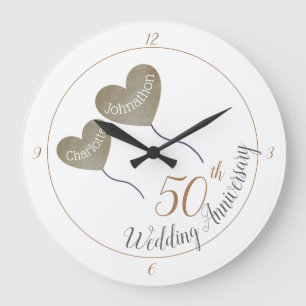 Grande Horloge Ronde 50e ballon d'or pour l'anniversaire du Mariage
