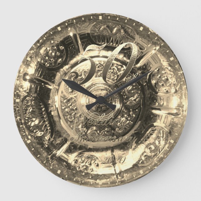 Grande Horloge Ronde 50th Wedding Anniversary 1970 2020 Faux Gold (Recto)