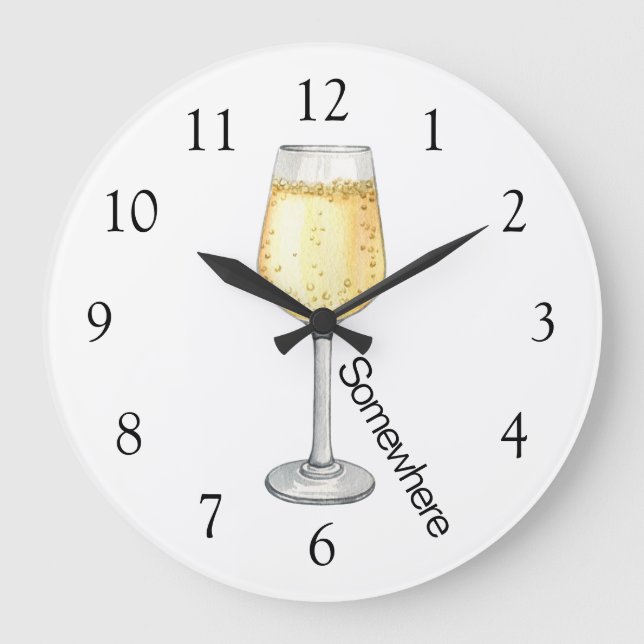 Grande Horloge Ronde 5 heures quelque part Champagne (Recto)