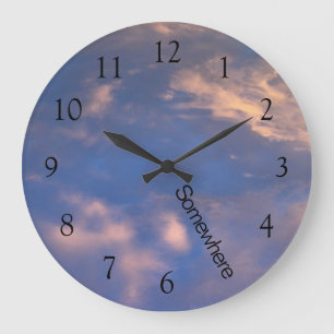 Grande Horloge Ronde 5 O'Clock Somewhere Dreamy Clouds