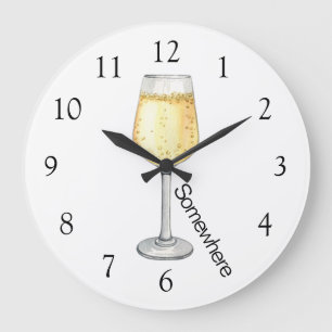 Grande Horloge Ronde 5 O'Horloge Quelque Part Champagne