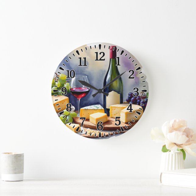 Grande Horloge Ronde #5  Vin et Fromage (Maison)