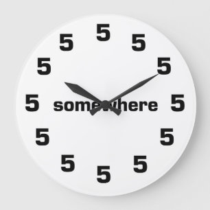 Grande Horloge Ronde 5h00 quelque part