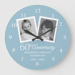 Grande Horloge Ronde 60e anniversaire du Mariage de diamant Photos d'en