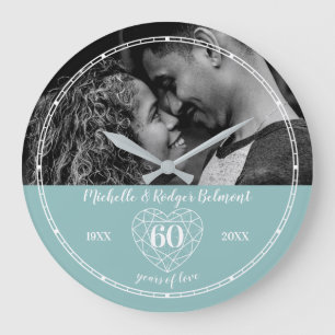 Grande Horloge Ronde 60th Wedding Anniversary heart diamond