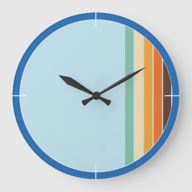 Grande Horloge Ronde 70s Retro Colourful Wall Clock for any Room (Recto)