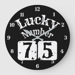 Grande Horloge Ronde 75 - Lucky Numéro 75 Chuck