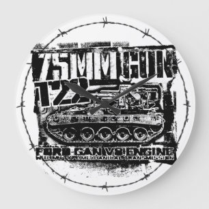 Grande Horloge Ronde 75 mm gun T22 Large Clock Acrylic Wall Clock