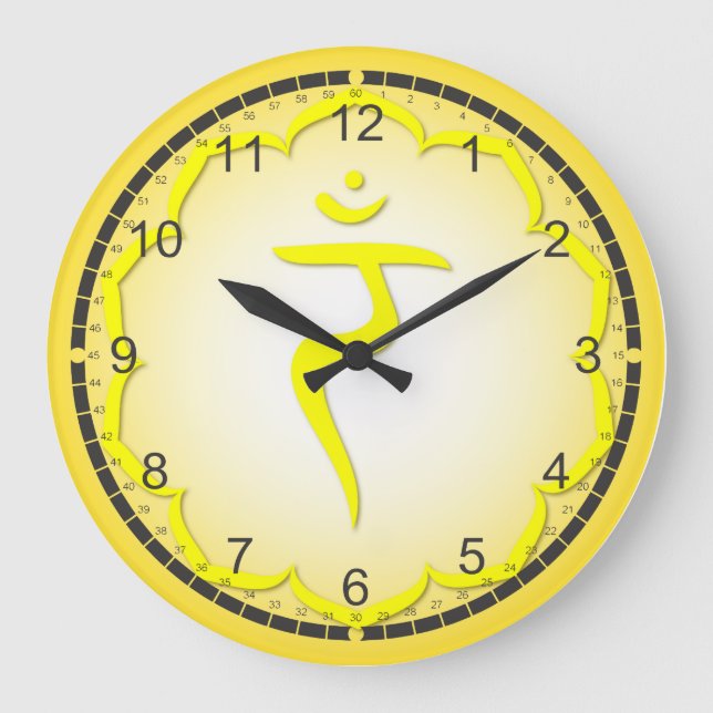 Grande Horloge Ronde 7 Clocks de Chakra (Recto)