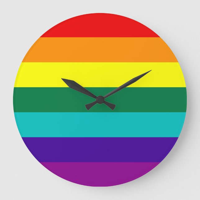 Grande Horloge Ronde 7 Stripes Rainbow Gay Pride (Recto)