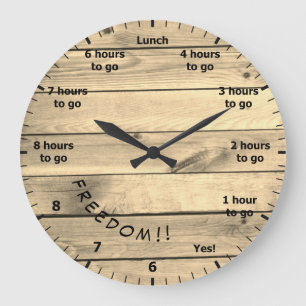 Grande Horloge Ronde 9 à 5 heures de travail Compte à rebours à Freedom