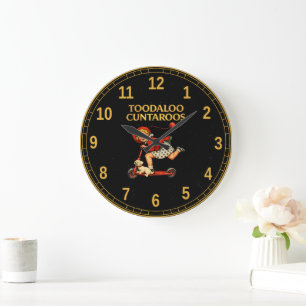 Grande Horloge Ronde À bientôt Cuntaroos Humour sarcastique Rétro Drôle