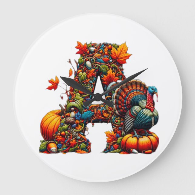 Grande Horloge Ronde A letter A in Thanksgiving style (Recto)
