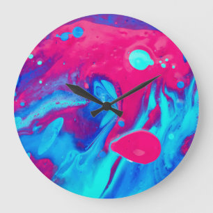 Grande Horloge Ronde À l'intérieur d'une lampe de lave