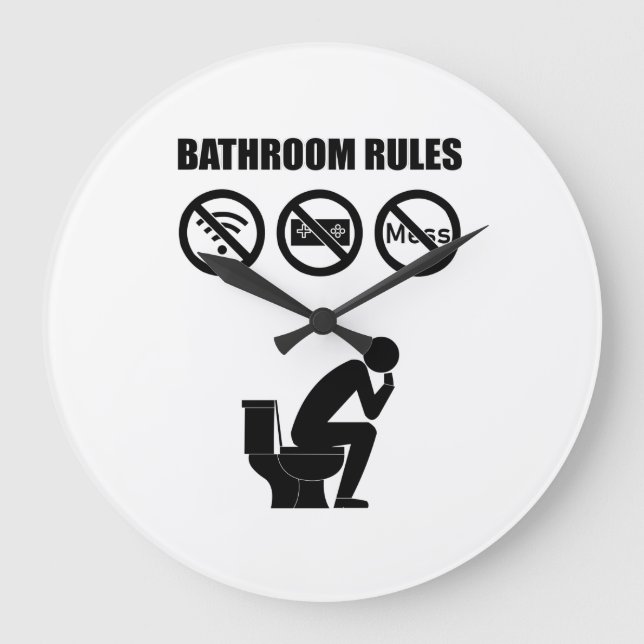 Grande Horloge Ronde A Set of Bathroom Rules (Recto)