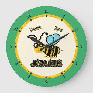 Grande Horloge Ronde Abeille drôle